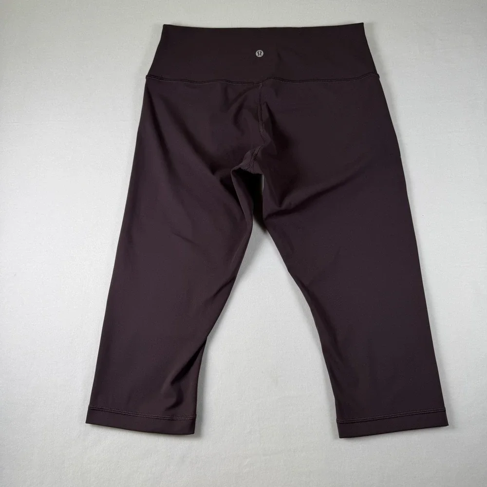 Lululemon Leggings Womens 10 Purple High Rise Yoga Athletic Gym Pants Crop